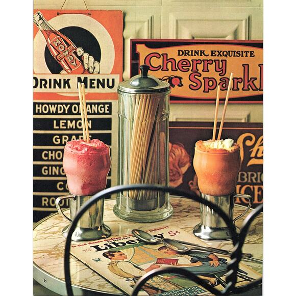 None and/or Unknown Other - Cherry Sparkle Drink Exquisite 1970s Retro Kitsch Wall Art Print SE5